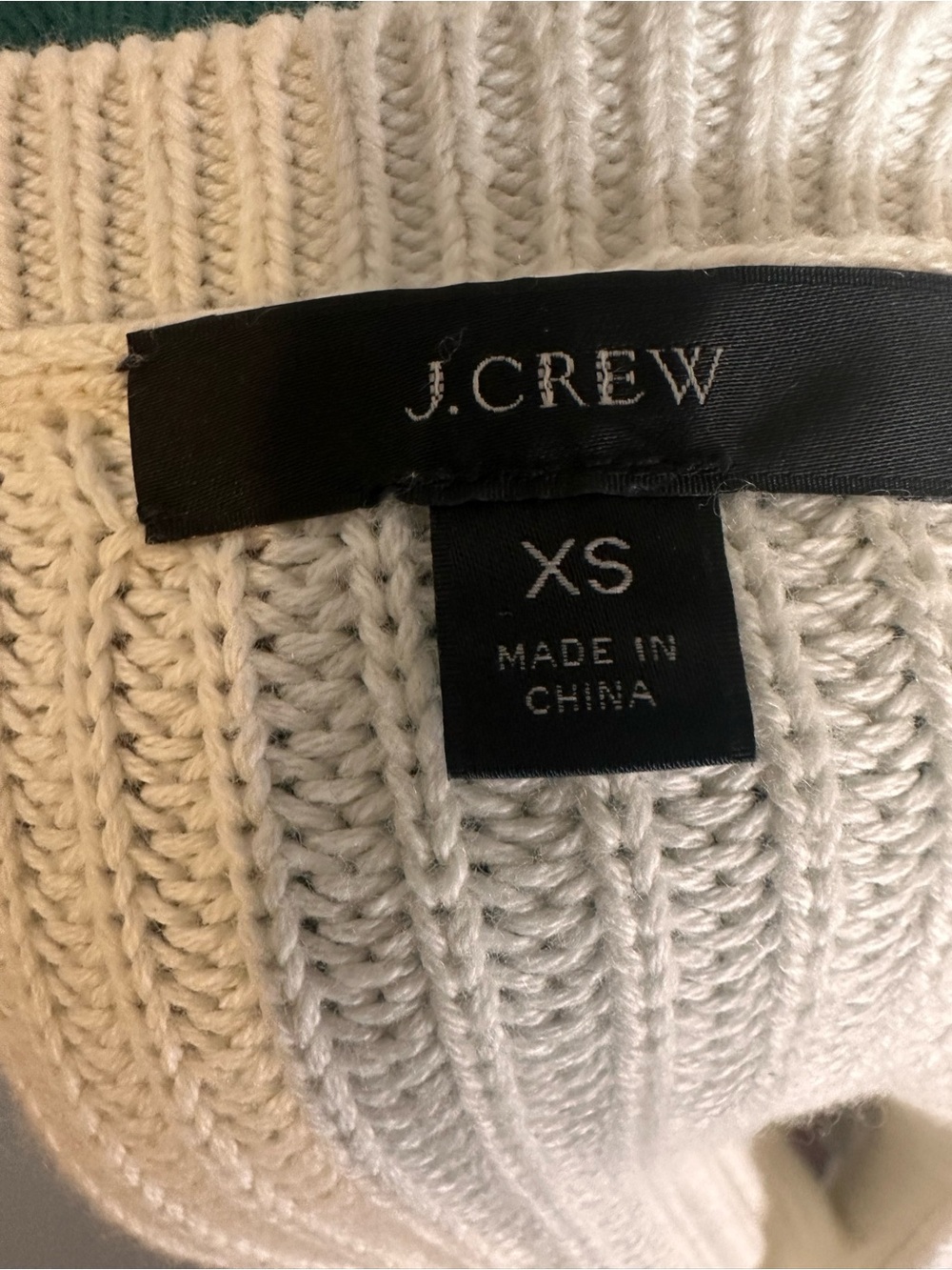 J. Crew Ivory Crewneck Sweater XS - Picture 6 of 7